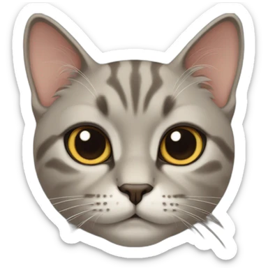 Cat raising eyebrow sticker