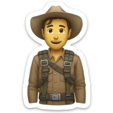 Camareros repartiendo  sticker