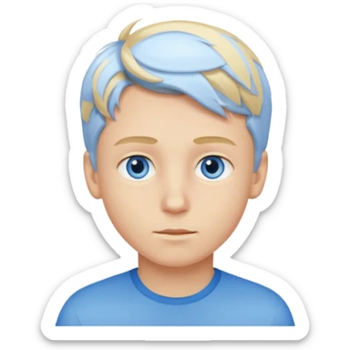 boy with blue eyes sticker
