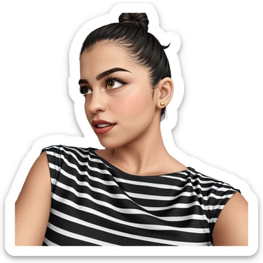 girl in striped outfit sticker