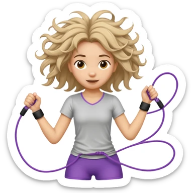 jumping rope tangled sticker