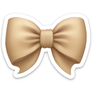 Beige bow sticker