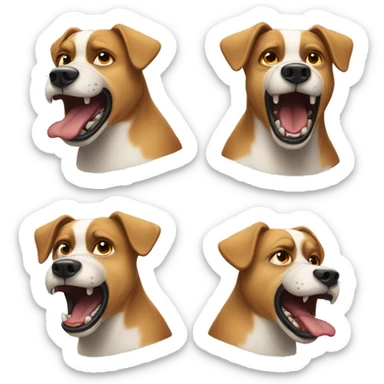 Aggressive dog sticker