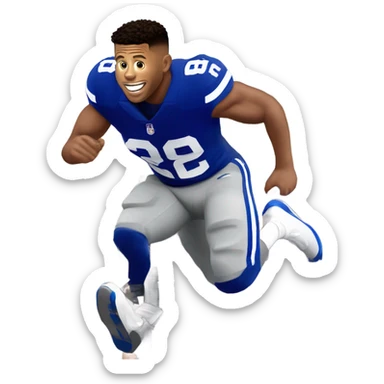 Saquon Barkley jumping over Empire State Building sticker