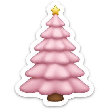 Light pink Christmas tree with ornaments sticker
