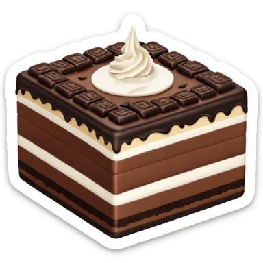 oreo cake square shape slim layer sticker