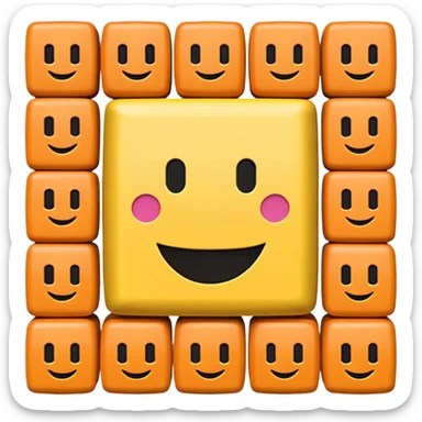 Numberblock 32 is a character made out of 32 blocks in a rectangle and 30 are yellow 2 are orange sticker