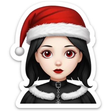 Goth Dommy mommy Santa Clause sticker