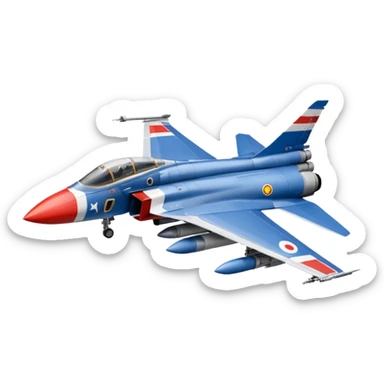 the french flag filling the entire background, and on front the mirage fighter jet sticker
