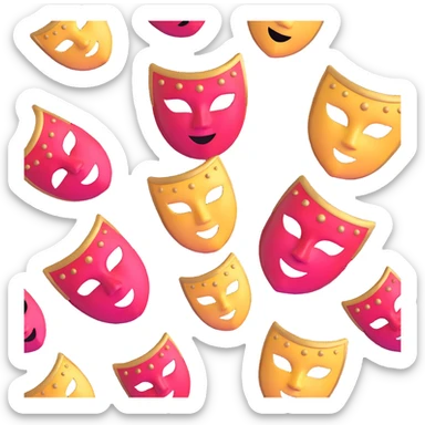 theatre masks drama comedy tragedy sticker