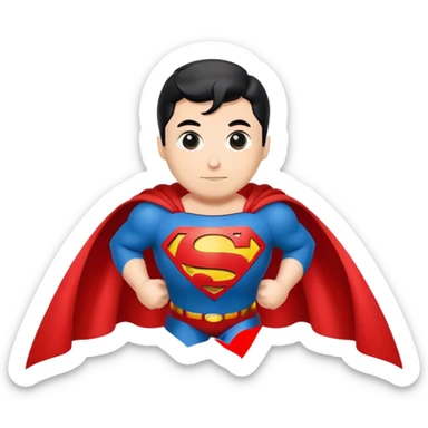 Superman logo cape sticker
