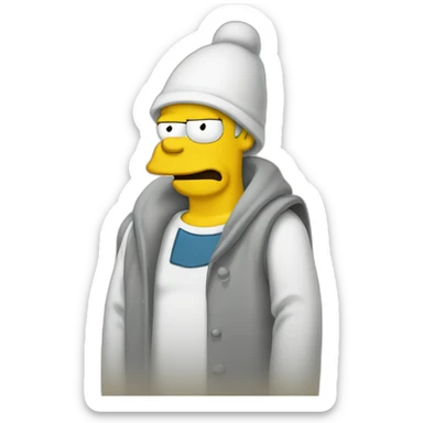 Homer schoked sticker
