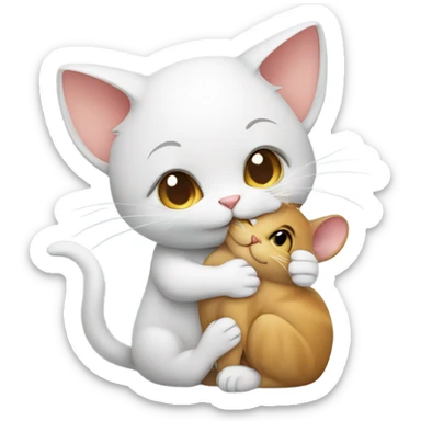 Cat loved mouse  sticker