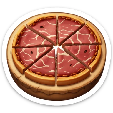 round meat slice roasted  sticker