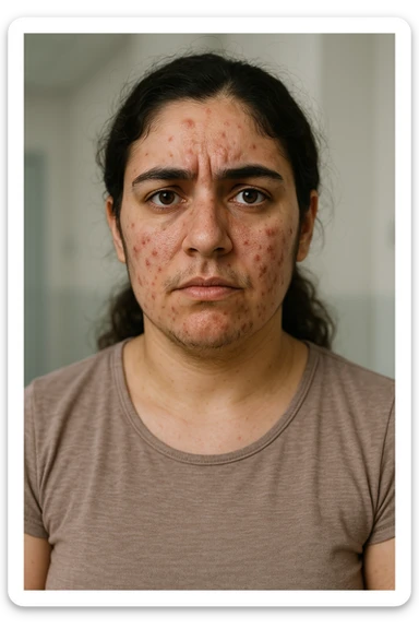 Donna con pcos con eccesso di androgeni sticker