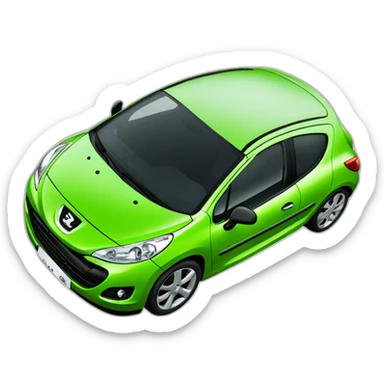 Peugeot 207+ (w/noir) sticker