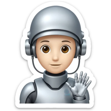 Futuristic Construction company AI prompt engineer mascot" Theme is climb higher" sticker