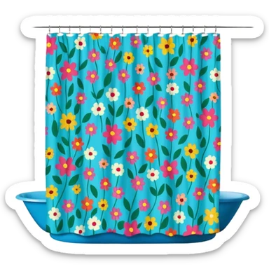 flower shower curtain sticker