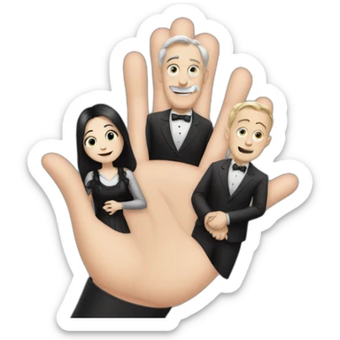 family addams hand sticker
