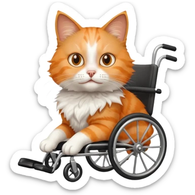 cat wheelchair sticker