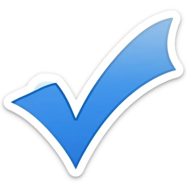 “Blue tick sticker