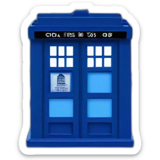 Tardis in cube planted aquarium tank sticker