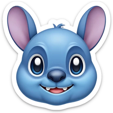 Ein Stitch Emoji der lächelt sticker