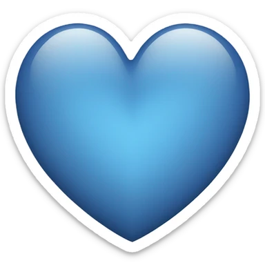blue heart  sticker