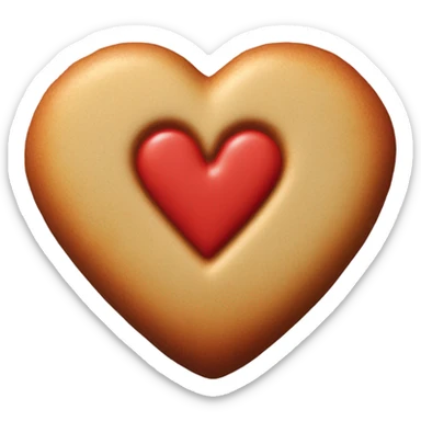 Red cookie heart with ohana sticker