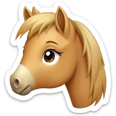 pony being brushed sticker