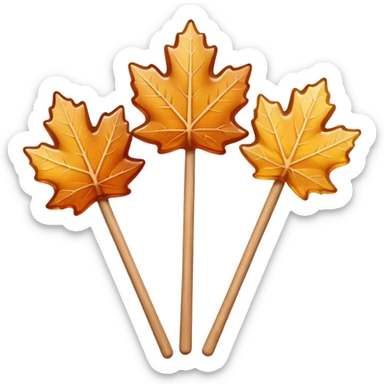 maple taffy on a wooden stick sticker