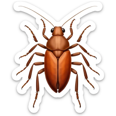 dead female cockroach sticker
