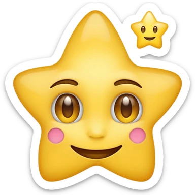 Smiling emoji with star eyes sticker