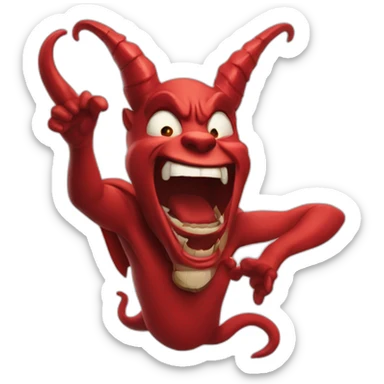 devil laughing sticker