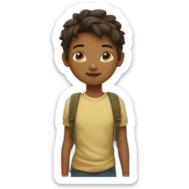 Garçon derrière une fille sticker