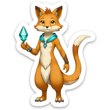 Anthro Sona Fakemon Full Body sticker