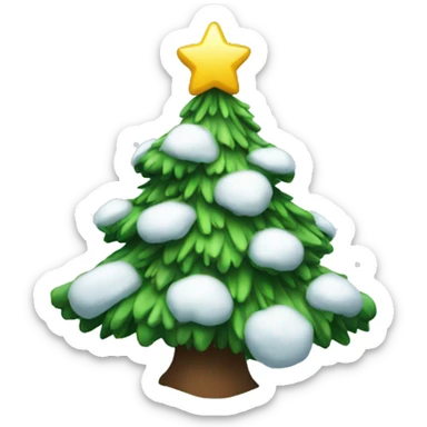 christmas tree with snow  sticker