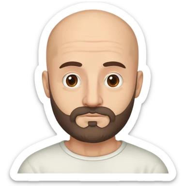 Stalker bald Italian scruffy beard sticker