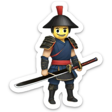 katana samurai napoleon sticker