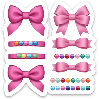 Pink Hair accessories sticker