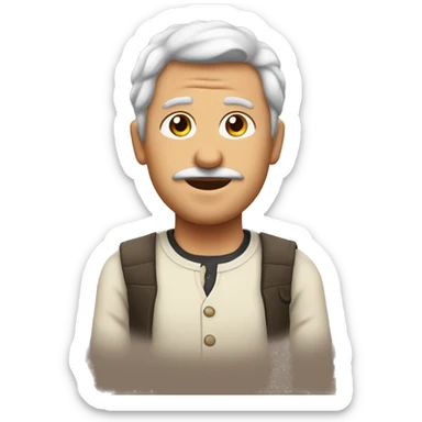 hombre con ovejas sticker