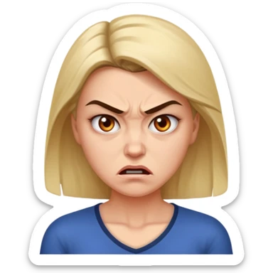 Beautiful woman angry and sick of idiots sticker