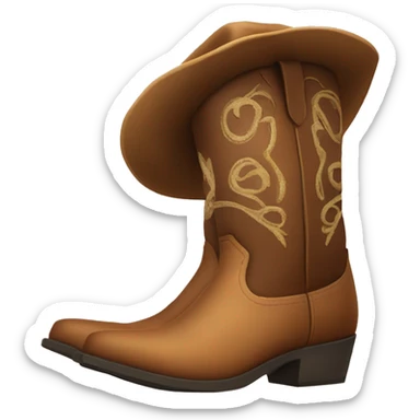 cute cowboy boots sticker