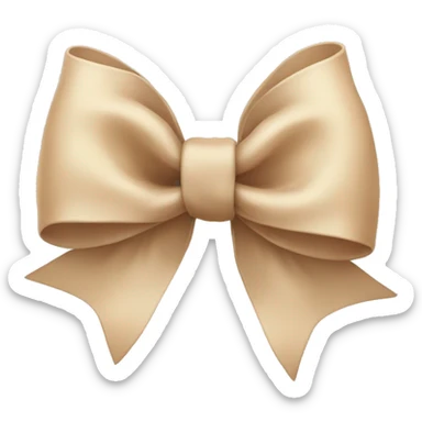 Cute beige bow  sticker