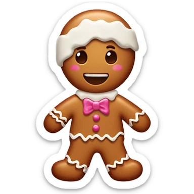Gingerbread man sticker