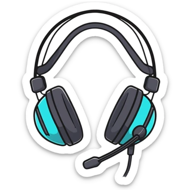 Gaming headset with microphone sticker