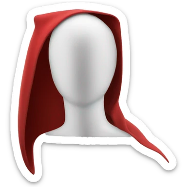 faceless mannequin flying red cape without hood sticker