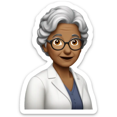 “Victoria Espinosa, a cuyo talento debe el teatro puertorriqueño momentos inolvidables” es un ser que pensábamos ubicuo; de tan presente y laborioso, casi irreal. dark skin old lady gray hair sticker