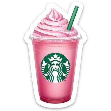 a pink drink from starbucks sticker