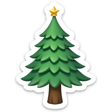 Fais le sapin plus petit, plus styé. Logo pour réseaux sociaux. sticker